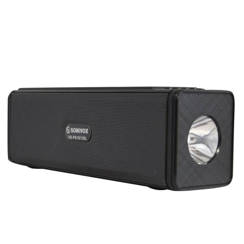 SONIVOX - Parlante fm portatil recargable bluetooth linterna