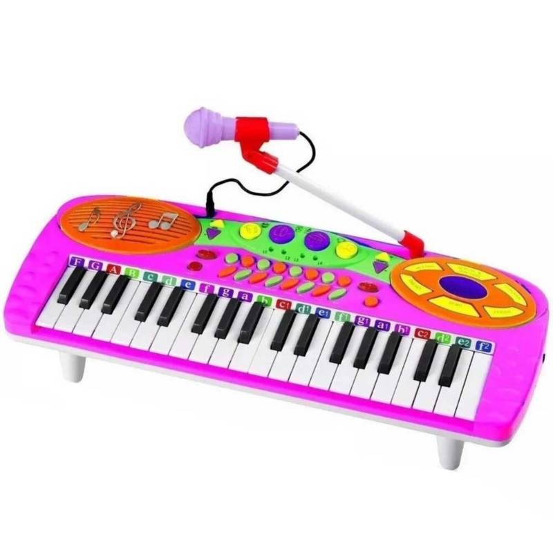 Danki - Teclado organeta piano 3701 acordeon musical rosa