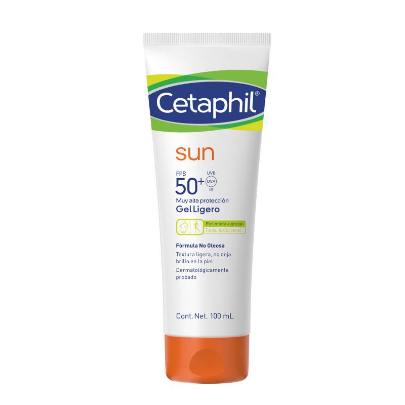 Cetaphil - Fotoprotector Cetaphil Sun FPS 50+ Muy Alta Protección Gel Ligero 50 ml