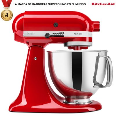 Batidora De Pedestal Kitchenaid Artisan 4.7 Lt Rojo 10 Velocidades 325W Ksm150Pser