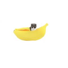 Solepet - Cama banana para mascotas amarilla talla s