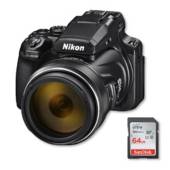 Nikon coolpix p1000 4k + memoria 64gb de 100mb/s