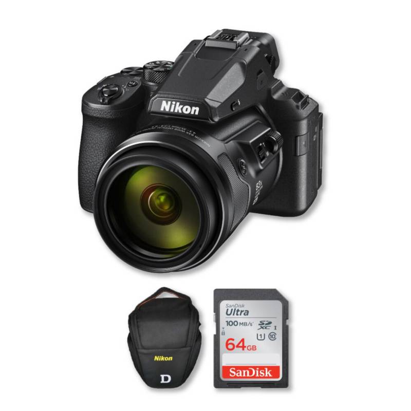 Nikon - Nikon coolpix p950 4k + memoria 64gb + bolso