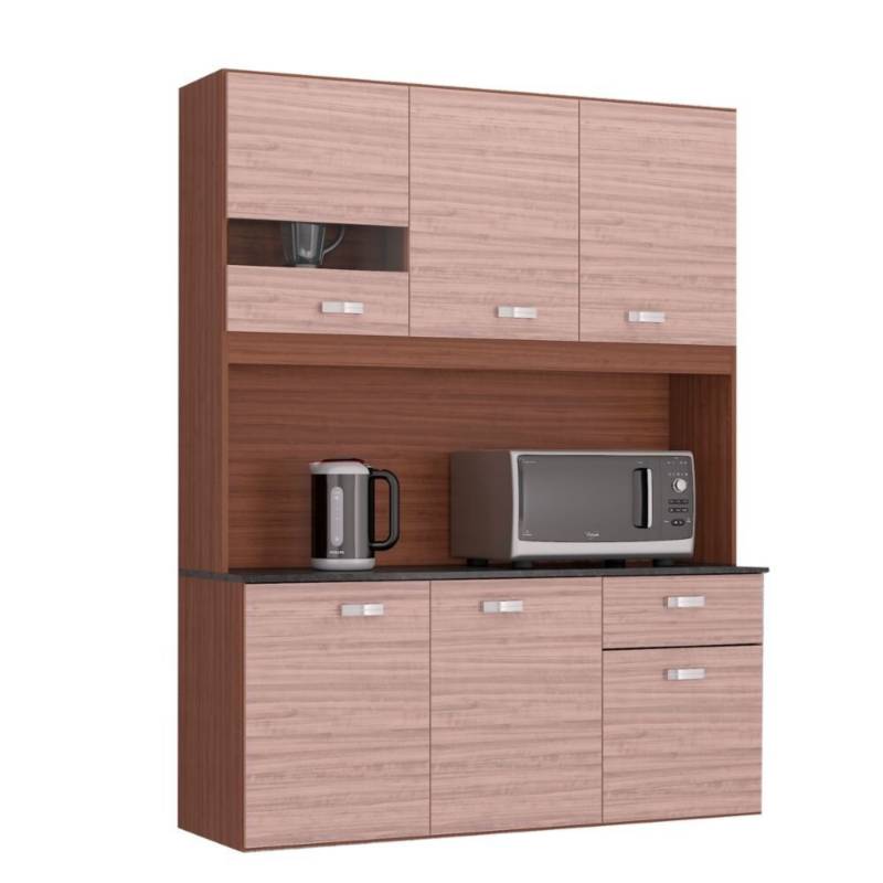 AKIVOY - Alacena mueble auxiliar cocina lili 6 puertas cap
