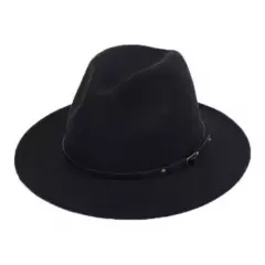 VELBROS - Sombrero Fedora Hombre Mujer Gardel Sol Uv Elegante Fiesta - Negro