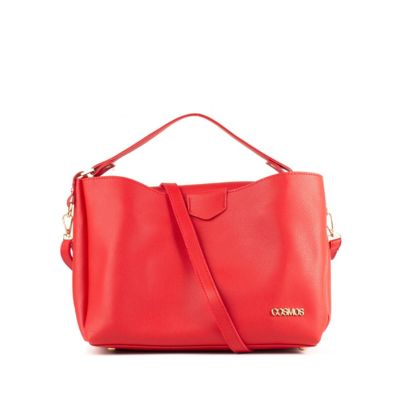 Bolso Cosmos Shopping Con Bandolera Color Rojo Cb1859