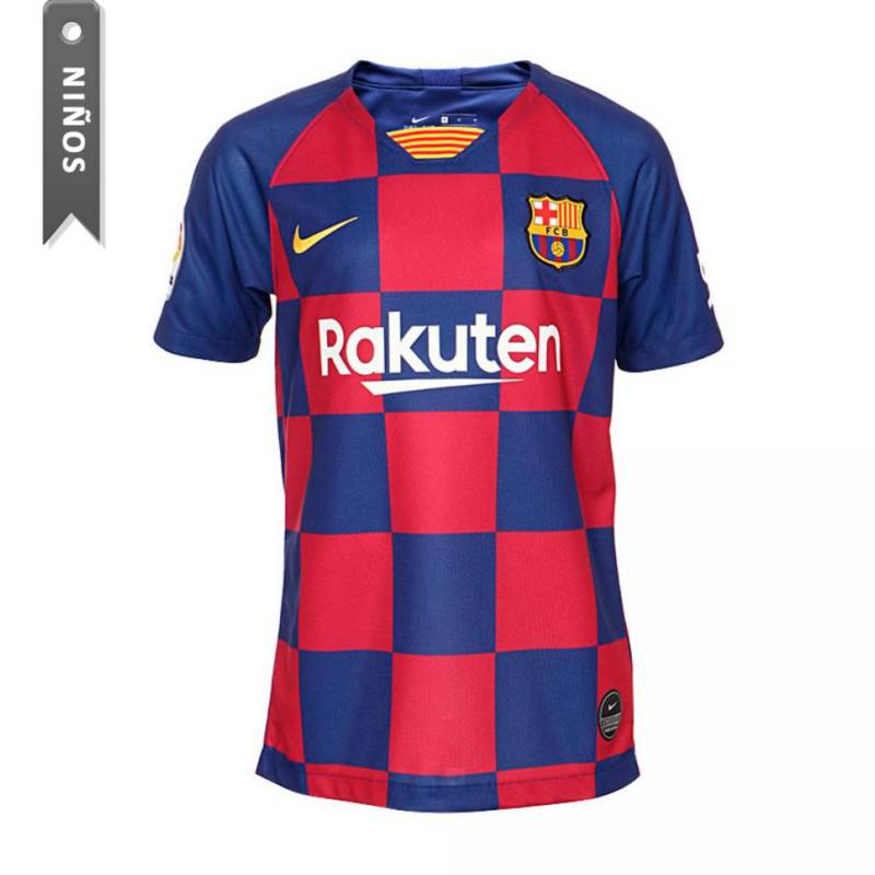 NIKE - Camiseta Nike Fc Barcelona Home 19/20 Niños-Azul