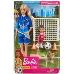 BARBIE - Set barbie entrenadora de futbol rubia y accesorios - glm47