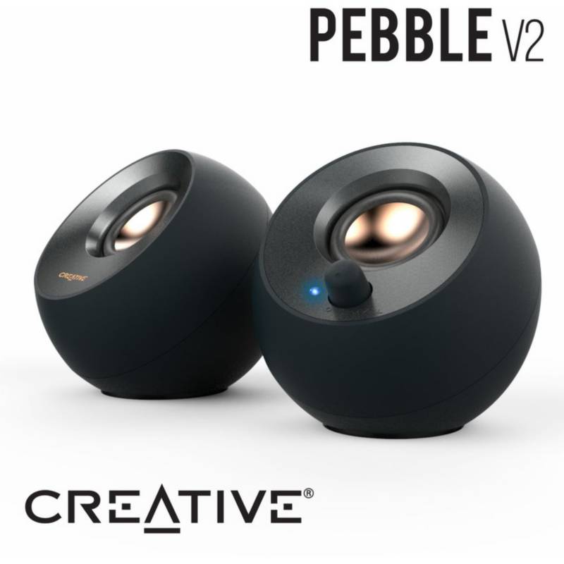 CREATIVE LABS - Creative pebble v2 - parlantes minimalistas - elegantes -  potenetes!