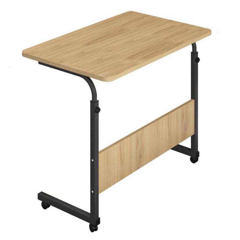 DYRABREST Mesa de escritorio para laptop con ruedas, mesa móvil elástica  para laptop con patas de metal resistentes para cama y sofá
