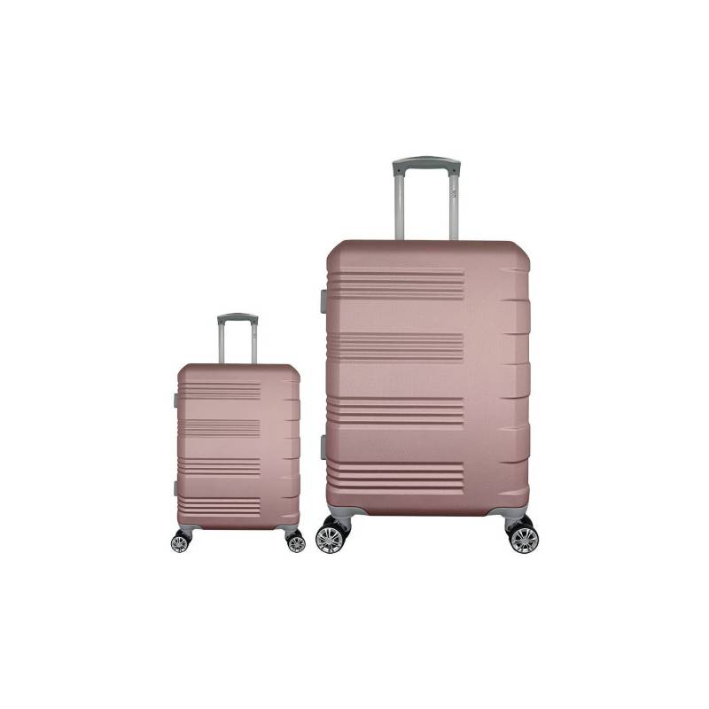BIN COLOMBIA - Set maletas x2 22,30 pulg. bin-m002a exp. oro rosa