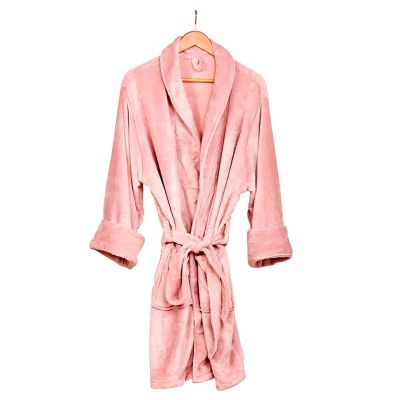 Bata Para Dormir Flannel S/M Rosa Brissa