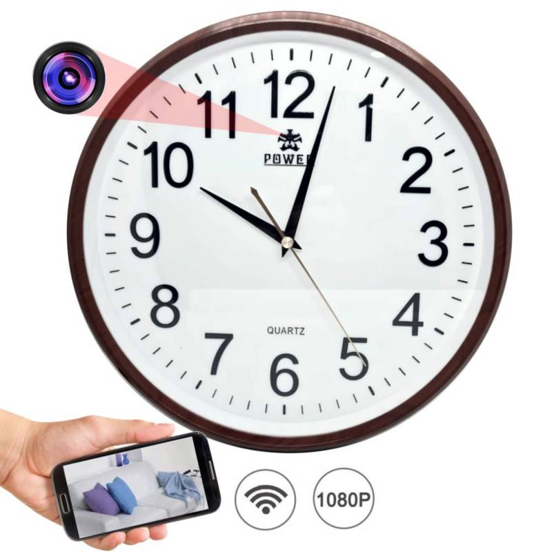 Reloj De Pared Cámara Espía Wifi 1080P HD Sensor Movimiento GENERICO