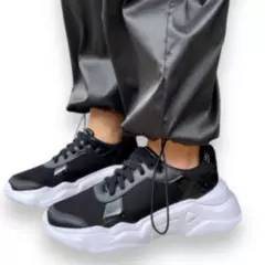 XIAN SHOES - Sneaker suela alta negro R33 Mujer