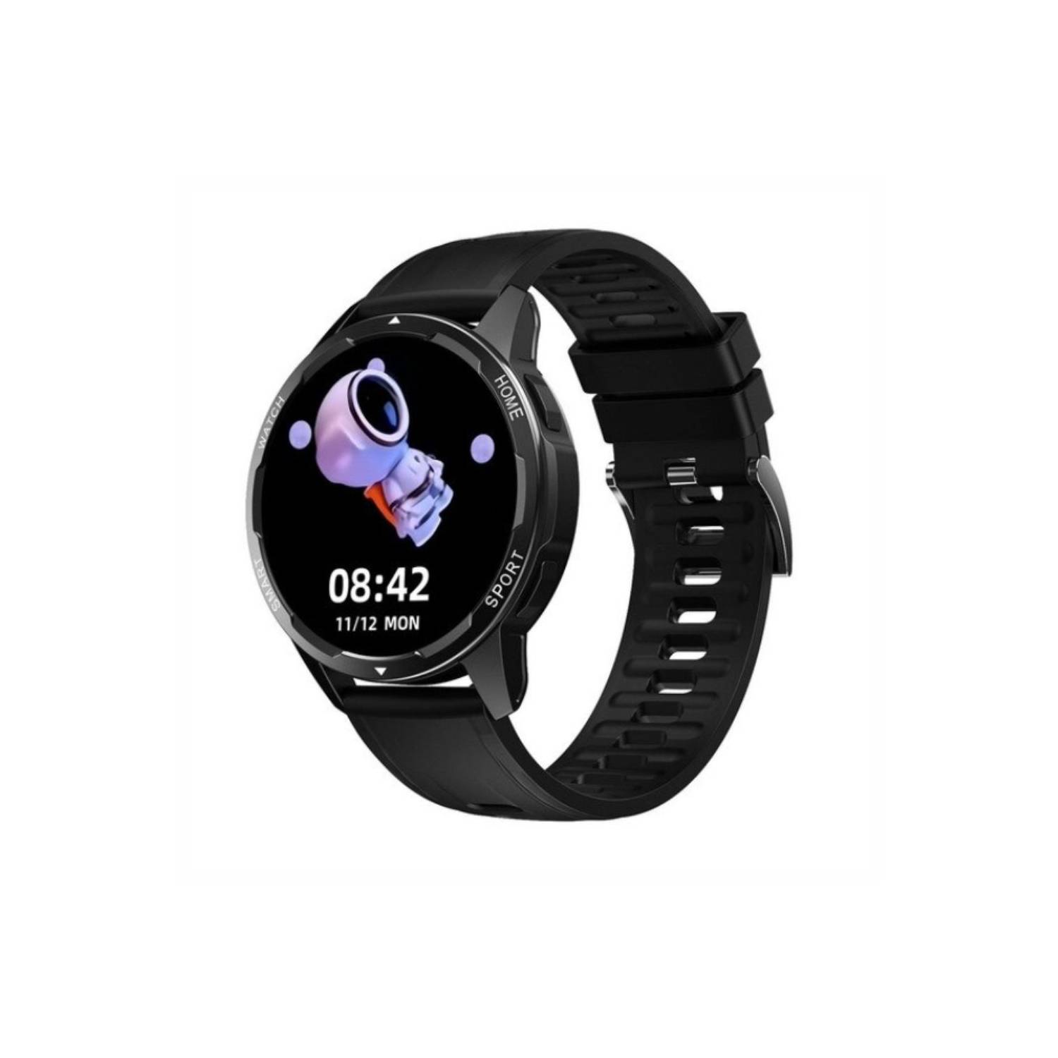 Reloj Inteligente Smart Watch T5 Max Redondo Para Hombre Negro