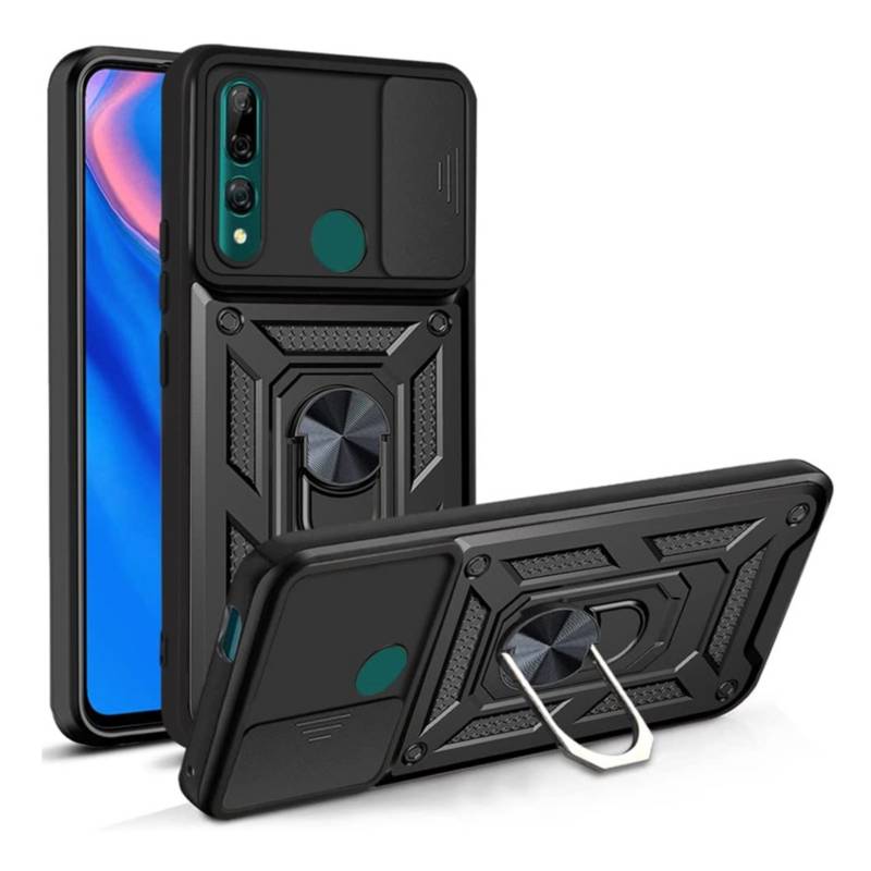 GENERICO - Estuche Protector Cámara Slider Compatible Huawei Y9 Prime 2019 Negro