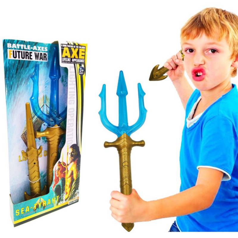 Carnavalife Tridente Neptuno Aquaman para Adulto y Niño, Tridente Poseidon  Ajustable y Montable, Dios Romano : : Juguetes y juegos