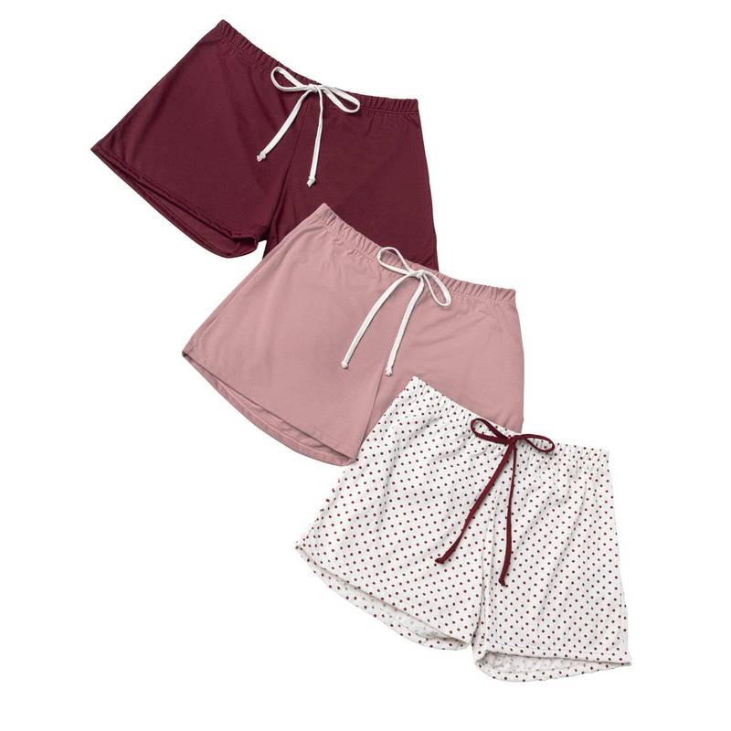 MARKETING PERSONAL Short paq x3 femenino adulto mp 76308 vino/palo de rosa  oscuro/estam 