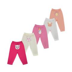MUNDO BEBE - Pantalones bebé niña  fashion kids x5 unidades.