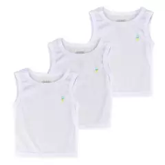 MUNDO BEBE - camisetas esqueletos para bebe blancas x3 und