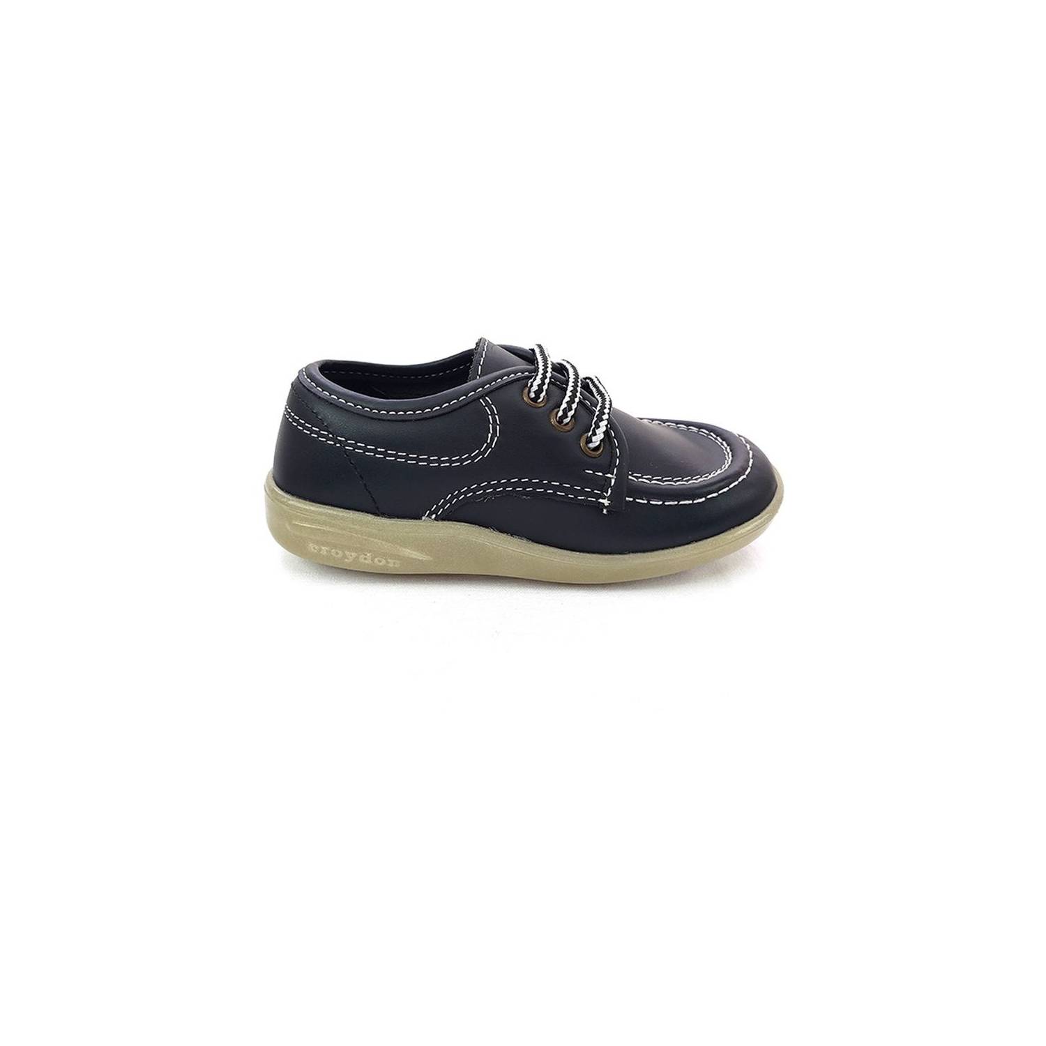 Zapatos Colegial 10 New Negro Para Niño Y Niña Croydon