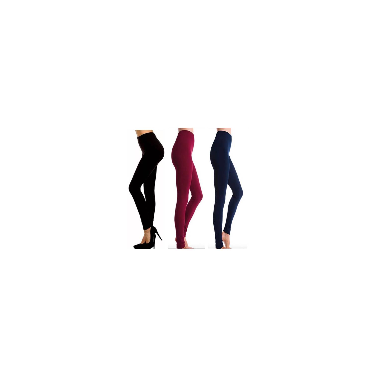 New Pantalones Negros Rojo Leggings Termicos De Invierno El Frio Para Mujer  En