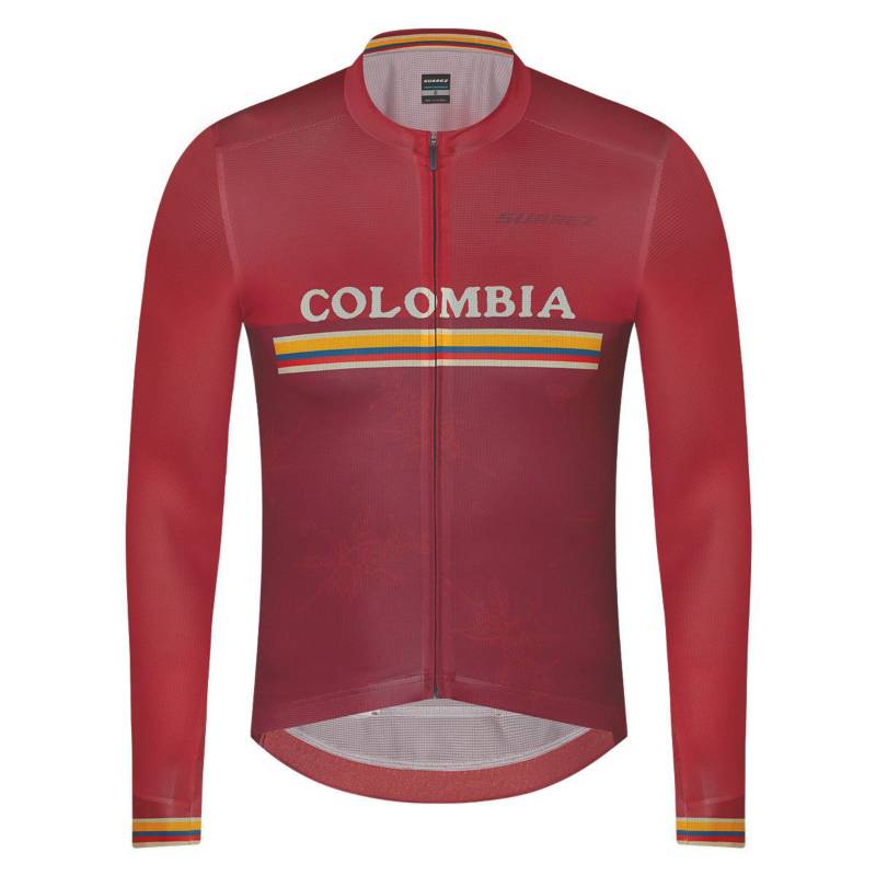 Camiseta Manga Larga Colombia Roja, Ciclismo