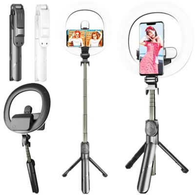 Aro De Luz Led Selfie Bin Stick Xt18S Negro Bin Colombia