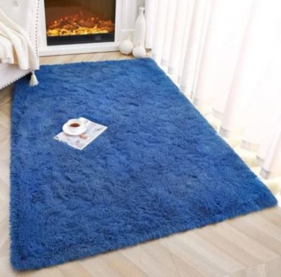 Tapete Alfombra Peluda Gris Perla - Tapete De Peluche - 100 × 150