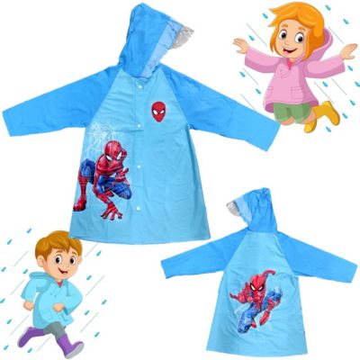 Fewlby Ropa de lluvia para niños y niñas, poncho impermeable con capucha  linda de dibujos animados, 4-6 años, talla M