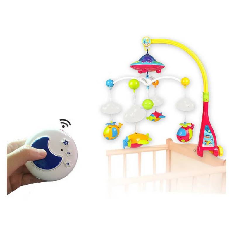 Movil musical para cuna bebe con proyector y control remoto BIBI