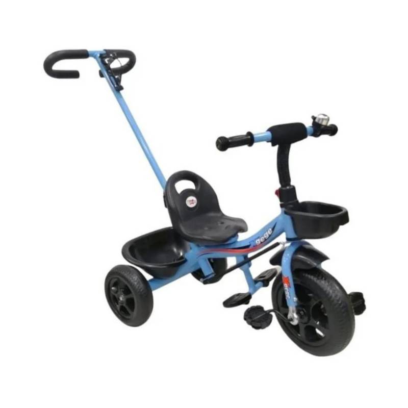 Triciclo Paseador Con Guía Para Niños Niñas Bebe Original 6065 azul  GENERICO