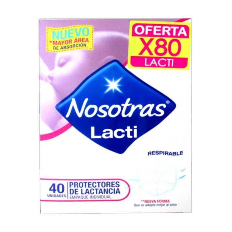 Protectores Nosotras Lacti 2 X 40 Unidades Nosotras 6896