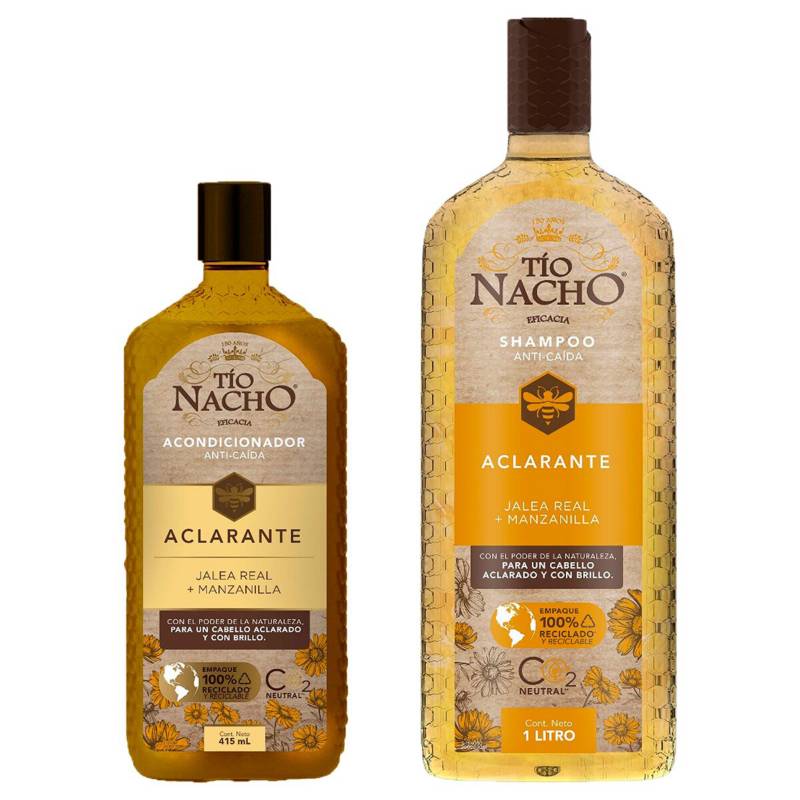 TIO NACHO - Kit Tio Nacho Aclarante Manzanilla Shampoo + Acond