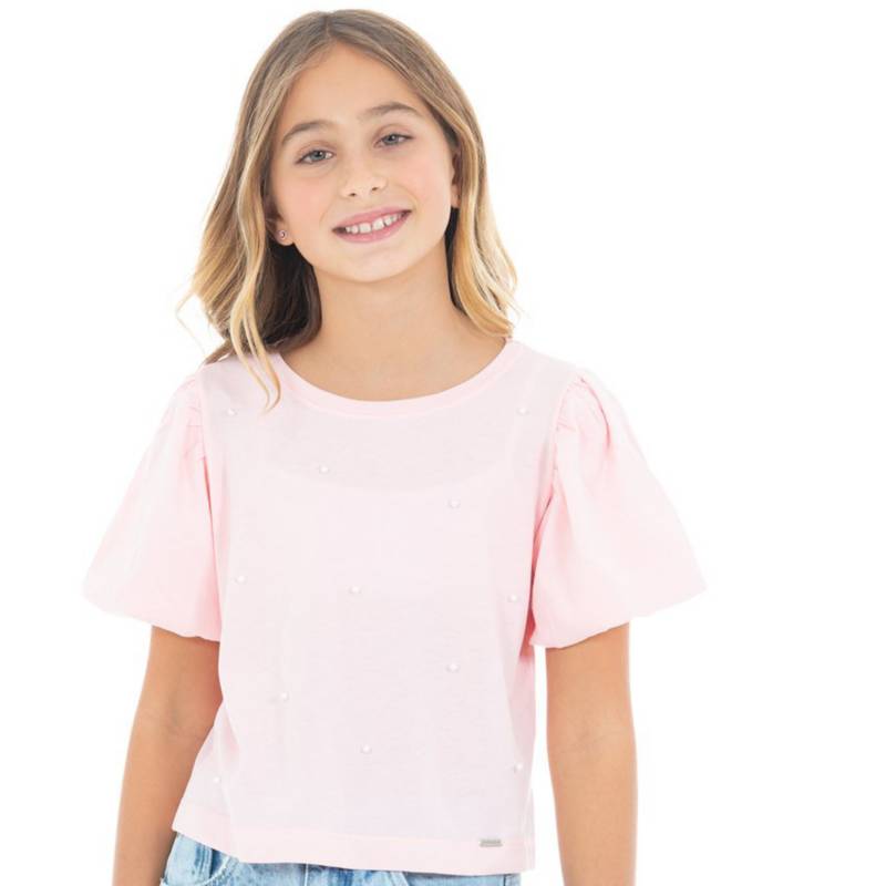 Camiseta rosada para niñas con perlas nauty blue 50700 NAUTY BLUE