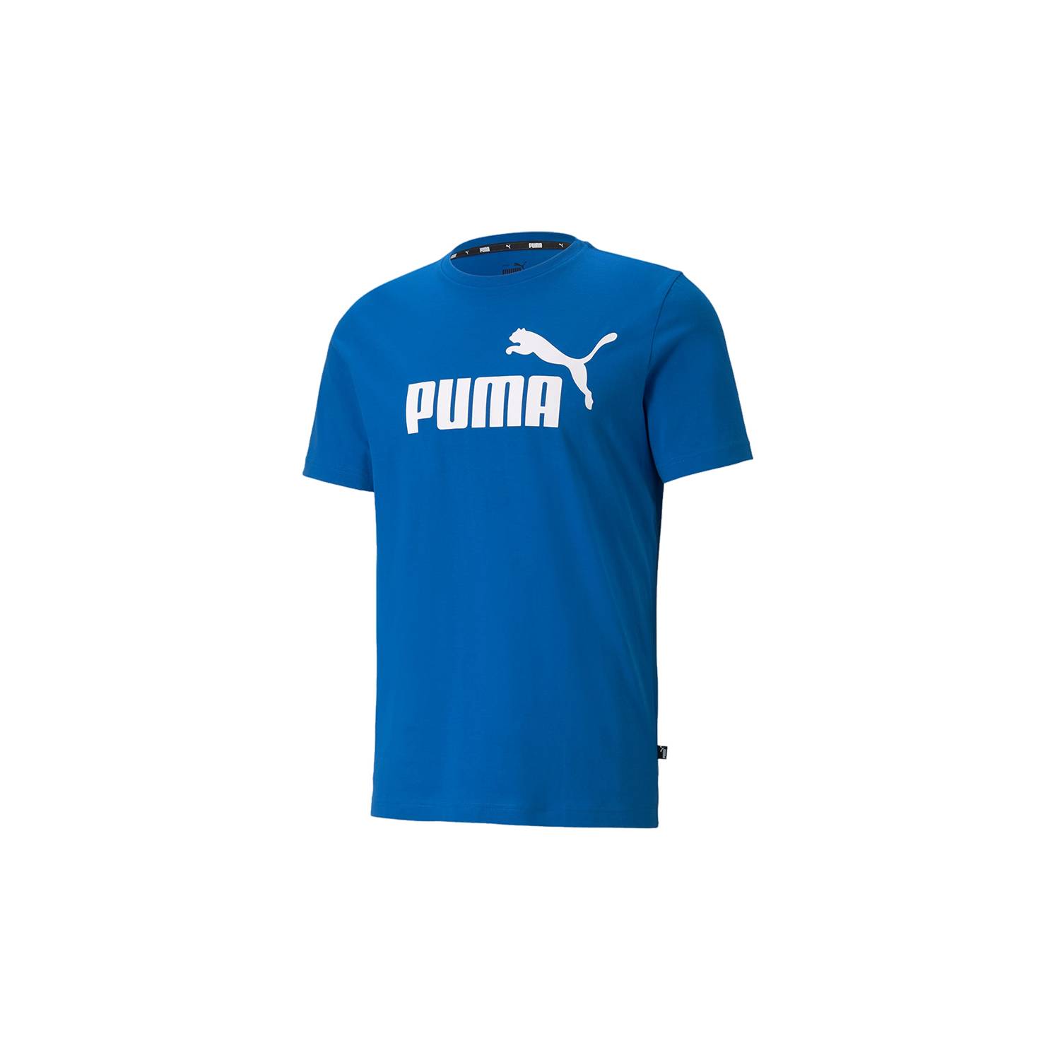 CAMISETA PUMA HOMBRE ESS LOGO TEE AZUL BLANCO. PUMA