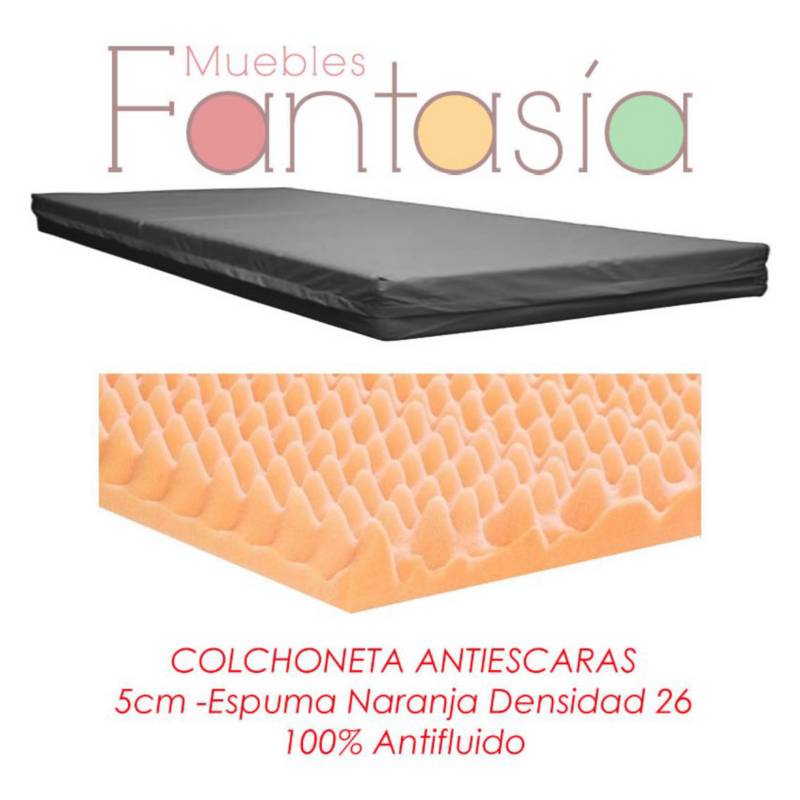 Colchoneta Antiescaras Gris Doble 140 cm Dormilandia