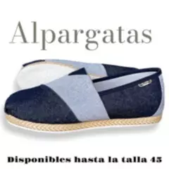 XIAN SHOES - Alpargata hombre yute jean -azul ecologico