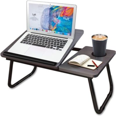 Mesa Portatil Plegable con Portavasos. Escritorio para ordenador, Soporte  para Laptop, Bandeja de Cama, Moda de Mujer