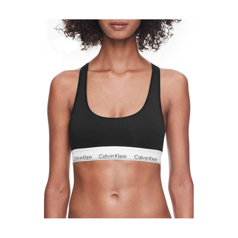 Bralette Negro Algodón Mujer Negro Calvin Klein CALVIN KLEIN