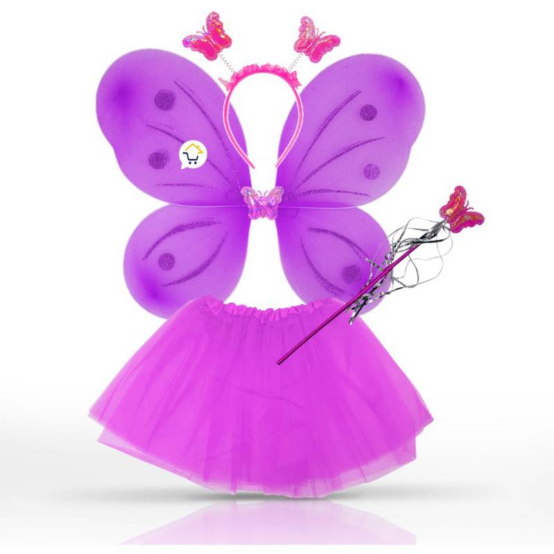 GENERICO - Disfraz mariposa falda alas diadema niñas halloween od501