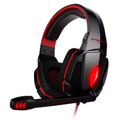 Audifono Microfono Luzled Gamer G4000 Roja Diadema Danki