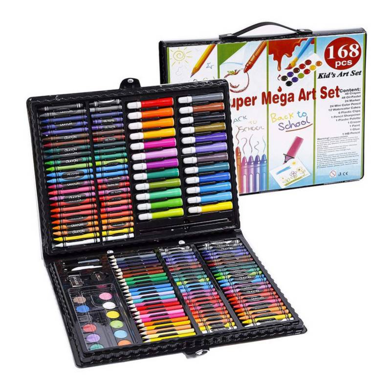 Set De Arte Para Niños Colores Marcadores Crayolas Acuarela