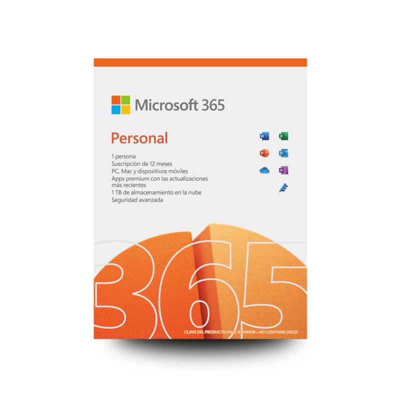 MICROSOFT - Licencia Microsoft Office 365 Personal 12 Meses Esd
