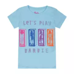 BARBIE - Camiseta Azul Celeste para Niña - BARBIE