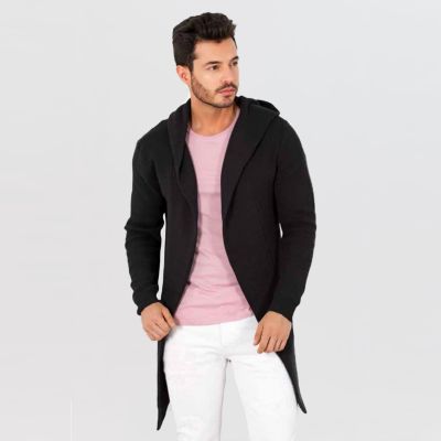 Monje o chaqueta tipo cardigan para hombre en hilo. GENERICO