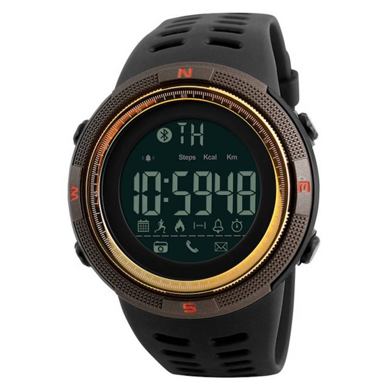 GENERICO - Reloj smart watch skmei podometro negro dorado