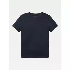 TOMMY HILFIGER - Camiseta Niño Básica De Algodón Orgánico Azul Tommy Hilfiger