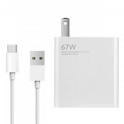 Juego de cargador rápido de 67W y cable de carga USB tipo C de 6A Xiaomi  Adaptador de corriente