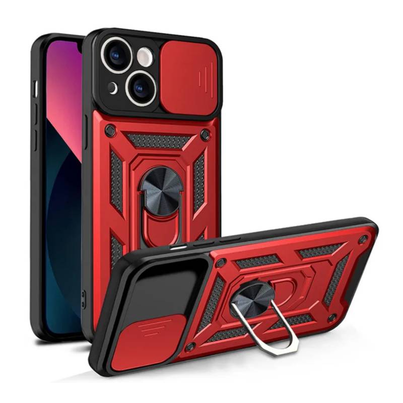 Funda Case Protector Cámara Slider Compatible Xiaomi Note 12 5G Rojo  GENERICO